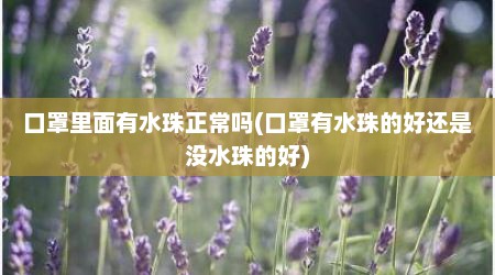 口罩里面有水珠正常吗(口罩有水珠的好还是没水珠的好)